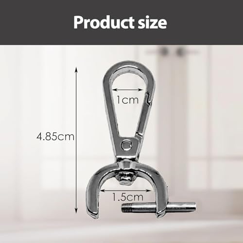 NIIIYTYB 2Pcs Snap Hook Swivel Clasp Set 1/2 Inch Detachable Carabiner Hooks with Screwdriver D Ring Keychain Clips Bag Strap Hardware for Purses Crossbody Bags Key Fobs Pet Collars(Black) - color: black, size: 1/2 inch