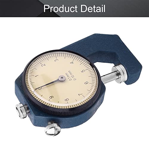 Utoolmart Dial Thickness Gauge, 0-10mm-AL1105 Tester, Aaccuracy 0.1mm, Precision Accuracy Round Dial Indicator Thickness Gauge 1pcs - size: 0-10mm--AL1105