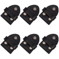 GORGECRAFT Cowhide Belt Loop Keeper Leather Belt End Holder Stays Retainer Tool Watch Straps - color: Black
