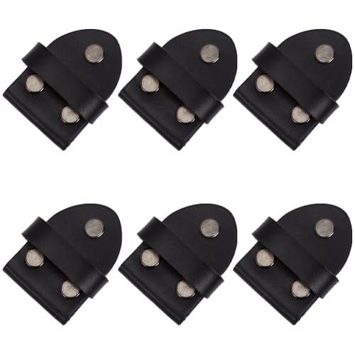 GORGECRAFT Cowhide Belt Loop Keeper Leather Belt End Holder Stays Retainer Tool Watch Straps - color: Black