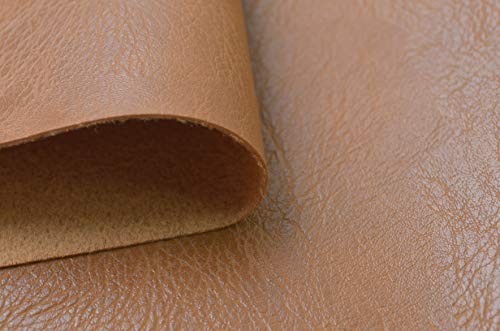 Wento Thick 3 Yard Faux Leather Fabric Soft Skin Grain PU Leather for Furniture Cover Reupholster Sofa Chairs Cushions Vinyl Upholstery (3 Yards, Camel Tan) - color: Camel Tan, size: 3 Yards (54" x 108")