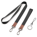 Lanyard, Long Neck Lanyard Key Lanyard, Id Badge Lanyard for Women and Men, Whistle, Keychain - color: Bk