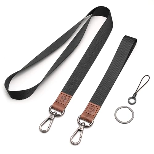 Lanyard, Long Neck Lanyard Key Lanyard, Id Badge Lanyard for Women and Men, Whistle, Keychain - color: Bk