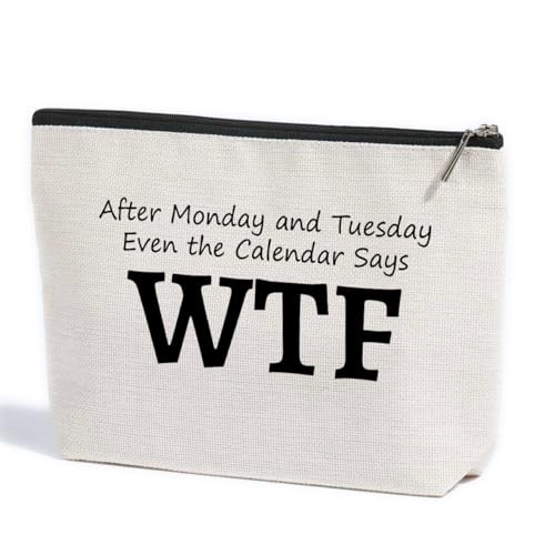 Funny Work Makeup Bag Humorous Travel Essentials Organizer Cosmetic Bags | Portable Pouch Purse for Women, Roomy Travel Makeup Toiletries Accessories, Christmas Gag Gifts for Women - color: Multicolor 1439