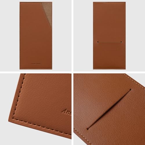 PU Leather Card and Cash Envelope for Travel and Budgeting - Brown | Reusable Money Holder, Stylish Leather Money Envelope - color: Brown