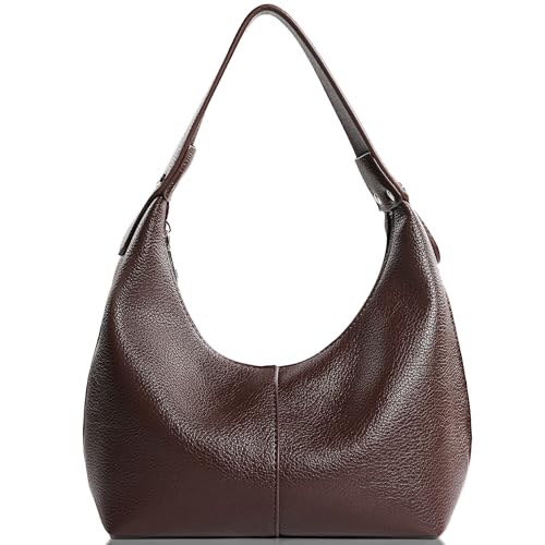 2026 Hobo Handbags, Vegan Leather Shoulder Bags for Women, Clutch Y2K Purse Handbags Tote Bag | Vegan Leather - color: Coffee