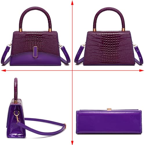 JHVYF Women Small Crossbody Bags Shoulder Bag Classic Satchel Handbags Ladies Cute Purses Satchels bag mini purse for women - color: Purple