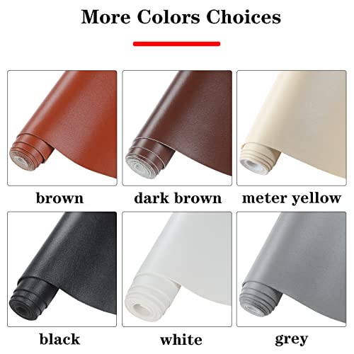 CDY Marine Vinyl Faux Leather: Soft Waterproof Faux Leather Fabric 54"x 36" | Durable Easy to Cut Marine Vinyl Leather - Upholstery Fabric for Making Crafts DIY Upholstery Boat Car Sofa (Dark Brown) - color: Dark Brown