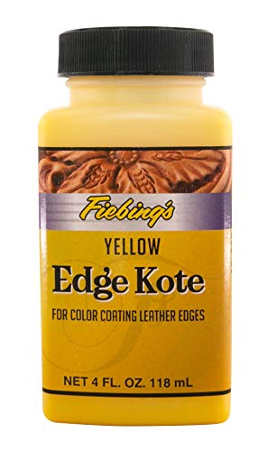 Fiebing's Edge Kote 4 Fl Oz - Yellow - for Coloring Leather Edges on Purses, Bags, Shoes, Holsters, Wallets,etc - color: Yellow