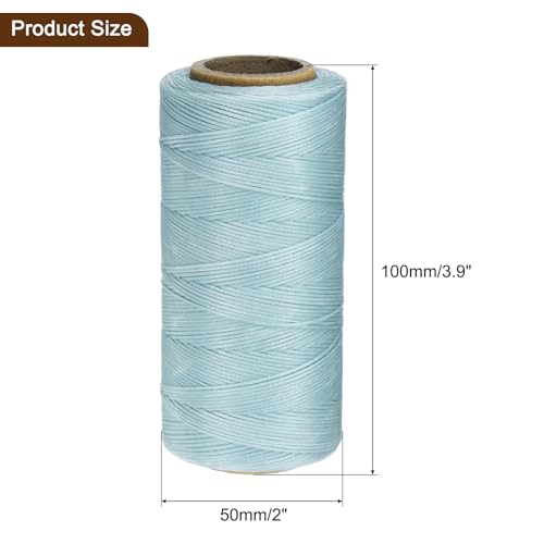 Uxcell 150D 0.8mm Flat Waxed Polyester Leather Sewing Thread, Dark Blue, 284 Yards (260m), 1 Roll - color: Dark Blue