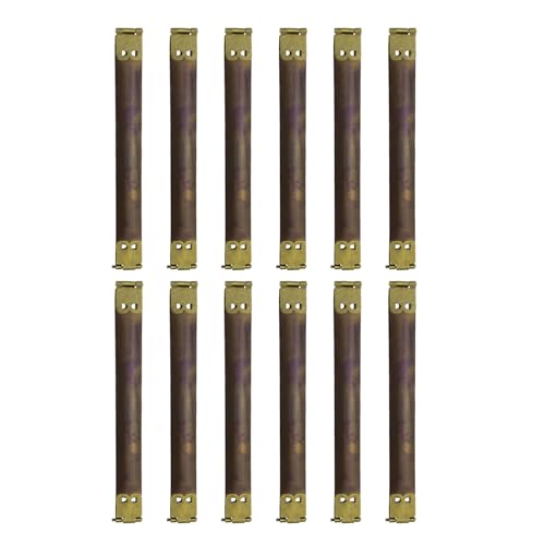 uxcell 12Pcs Metal Internal Flex Frame, 13cm/5.1" Coin Purse Frame Handbag Hinges Clip for Wallet Bag DIY Craft Sewing Purse Making, Bronze - size: 5.1"