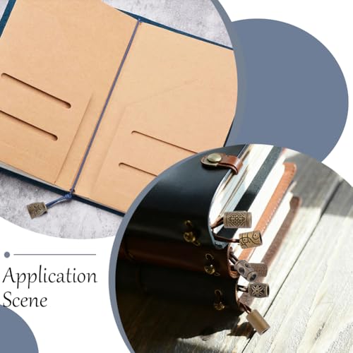 CRASPIRE 16Pcs Elastic Bands for TN Traveler Notebook Replacement 8.8 Yards | Polyester Stretch Rubber Cords with 8 Decorative Toggles DIY Repair Kit Insert Refill for Leather Journal Bookmark Making