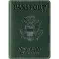 BIAOTIE Premium Leather Passport Holder Covers, Rfid Travel Wallet Passport Document Holder, Travel Essentials Wallet Cover Case for Men and Women (Green) - color: Green