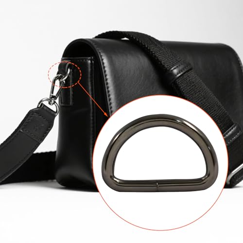 Welded Semi-Circular D Ring - color: Gunmetal