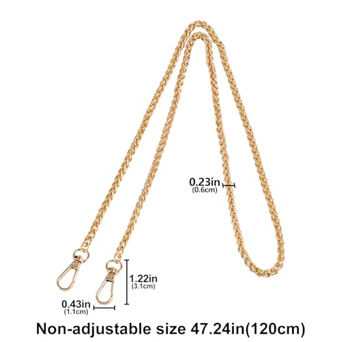Bag Chain Strap for Handbag Replacement,Gold Purse Chain Accessories Shoulder Straps Crossbody - color: Style-3-120cm
