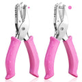 2 PCS Single Hole Punch, 1/4" and 1/8" Hole Puncher with Pink Soft Grip