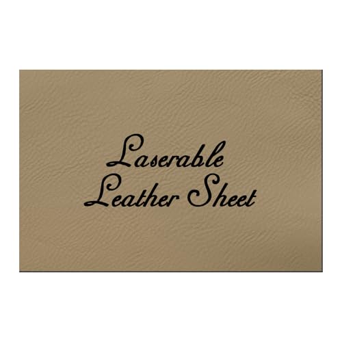 HARFINGTON Laserable Leather Sheets 18" x 12" x 0.04" Non-Adhesive Engraving Leatherette Sheets Laserable Leather Hat Patch for DIY Caps Jackets Backpacks Clothing, Light Brown/Black - color: Light Brown/Black