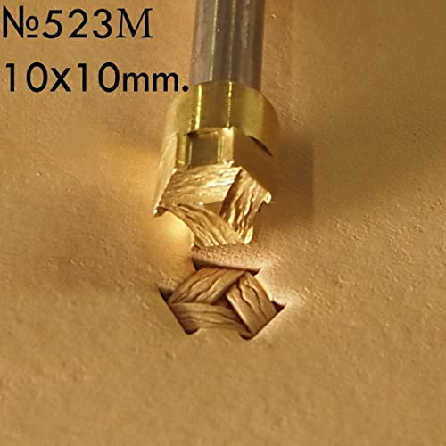 DandS ltd Leather Stamp Tool, Basket Weave, Professional Steel Craft Tool for Leatherworking, Embossing, Carving & Stamping Leather Projects, Belts Wallets & DIY Projects Compatible with Mallet #523M - color: Basket weave 0.39 x 0.39"