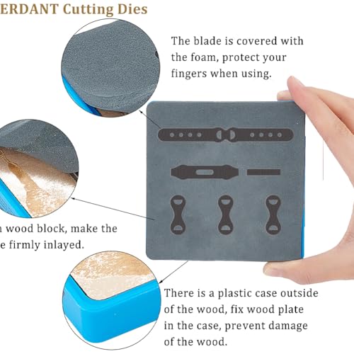 SUPERDANT Split-Link Bracelet Leather Die Wooden Die Cutter Leathers Cutting Dies DIY Art Crafts Leathers Dies Cutter for Men Women Leather Making for Handmade Lover Gifts - style: Modular Bracelet