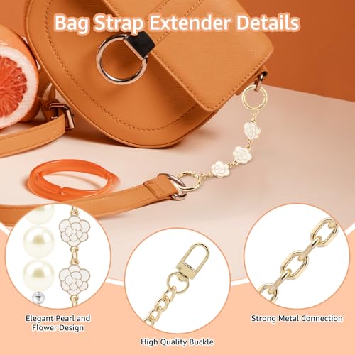 4Pcs Bag Extender Chain Purse Extender Chain Bag Strap Extenders Metal Chains Strap Extenders Chains Straps Replacement Extension for Purse Handbags Crossbag Shoulder Charms Making Supplies