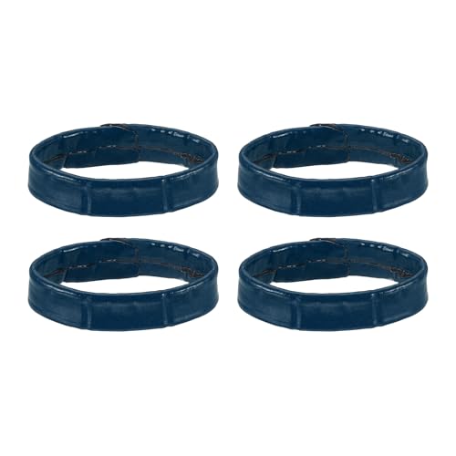 HARFINGTON Leather Watch Band Loops Replacement Watch Strap Holder Retainer Wristwatch Strap Fastener Rings for Wristband - color: Blue, size: 20mm