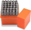 Metal Letter Punch Set (1/8”) 3mm,36PC Steel Number and Letter Stamp Set,Stamping Tool Set kit for Imprinting Metal, Plastic, Wood, Leather. - size: 1/8" 3mm