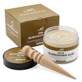 Leather Burnishing Gum Edge Finish Kit – Clear Leather Edge Sealer for Smooth Glossy – 4oz with Wood Slicker