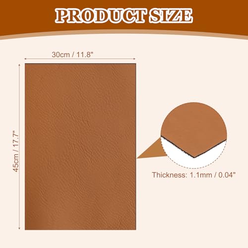 HARFINGTON Laserable Leather Sheets 18" x 12" x 0.04" Non-Adhesive Engraving Leatherette Sheets Laserable Leather Hat Patch for DIY Caps Jackets Backpacks Clothing, Black - color: Rawhide Black