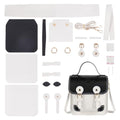 WADORN DIY PU Leather Shoulder Bag Making Set, PU Leather Crossbody Bag Material Craft Tool Set Woman Handmade Satchel Handbag Making Kit 16x6.5x20cm for Handmade Craft Bag Making Accessories, White - color: White