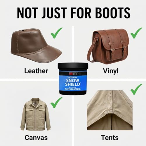 JobSite Snow Shield Waterproof Beeswax - Original Formula - Leather Protector - 6 oz - color: 2 Pack