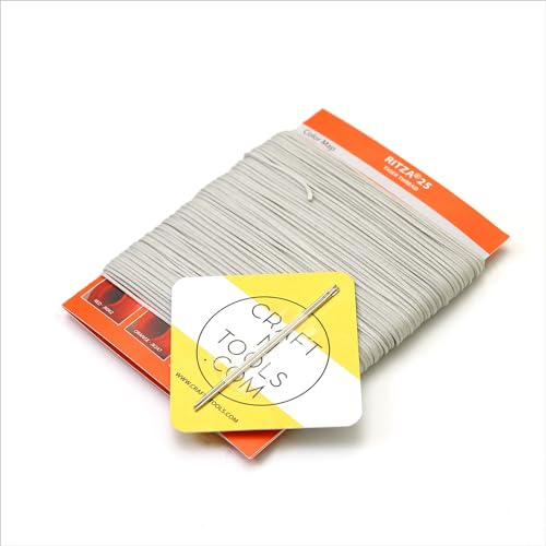 Silver 1.2mm RITZA 25 Tiger Thread for Leather Craft | Waxed Polyester Saddlers Thread - color: 1,2 mm - Silver - 50 meters