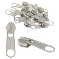 Piutouyar 100 Pack #5 Zipper Sliders Replacement, Silver | Zipper Pulls Bulk, For Nylon Coil Zippers Repair Kits, For Luggages Jacket Purses Bags
