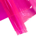 ONEART | Deep Pink Transparent Leather Vinyl, 30 Gauge Solid Color See-Through Waterproof Jelly Faux Leather for Women DIY Handbags Tote, 12" x 48" - color: Deep Pink