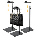 Royxen 3 Pack Purse Holder, Purse Display Stand with Adjustable Height, Bag Stands for Display, Stainless Steel Purse Rack for Bags Organizer (Black) - color: Black