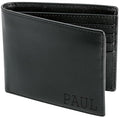 STAY FINE Personalized Wallet for Men, Custom Engraved Leather RFID Blocking Bifold, 2 ID Windows, 8 Card Slots, Gift for Him, Black - color: Black Engraved