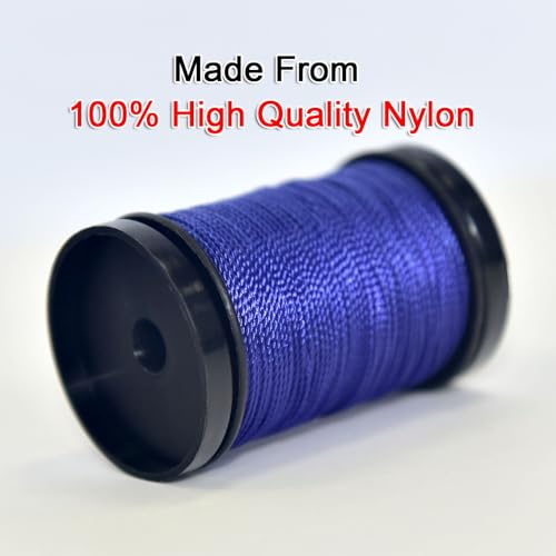 30 Yards Heavy Duty Extra Strong Upholstery Nylon Sewing Thread for Machine, Home, Hand, Craft, and Denim Leather，Color：Royal Blue - color: Royal Blue