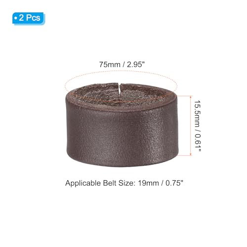 PATIKIL Leather Loop Keeper, Leather Loops Belt Keeper Loops Retainer Straps Replacement, - color: Coffee, size: 0.7"/0.9"