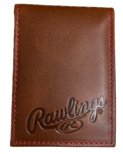 Rawlings | Men's Front Pocket Wallet Collection | Genuine Leather | Multiple Styles & Colors - color: Brown | Bifold Money Clip