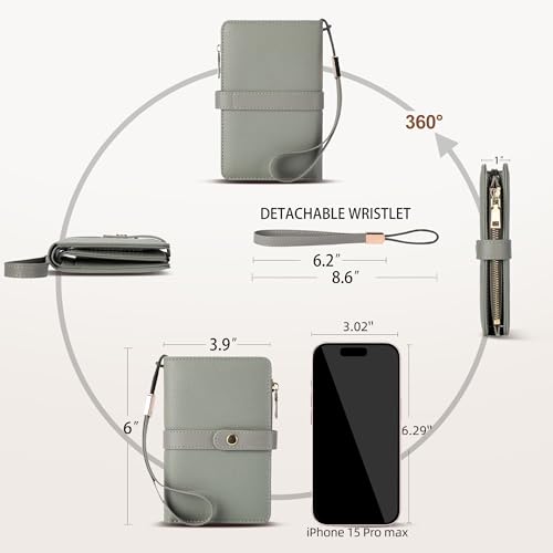 Small Wallet Women RFID Blocking Vegan Leather Slim Thin Bifold Credit Card Wallet Passport Holder Ladies Travel Wallet Mini Purse with Zipper Pocket - color: Green