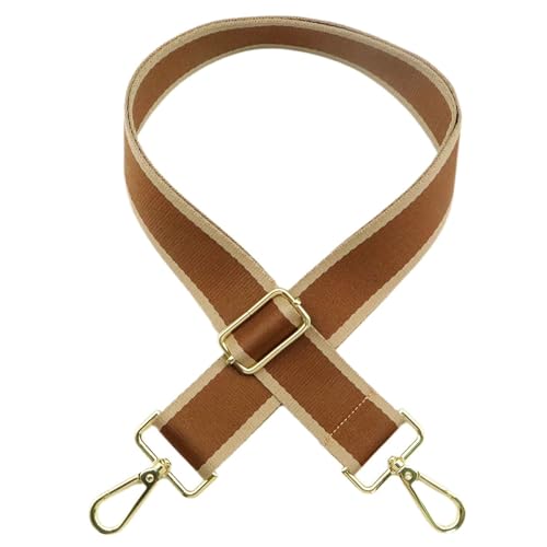 Adjustable Brown Purse Strap - 1.5" Wide Handbags, Camera, Guitar, Phone & Crossbody Bag Replacement Shoulder Straps(Gold Hardware) - color: Purse Strap-Gold hook-T502