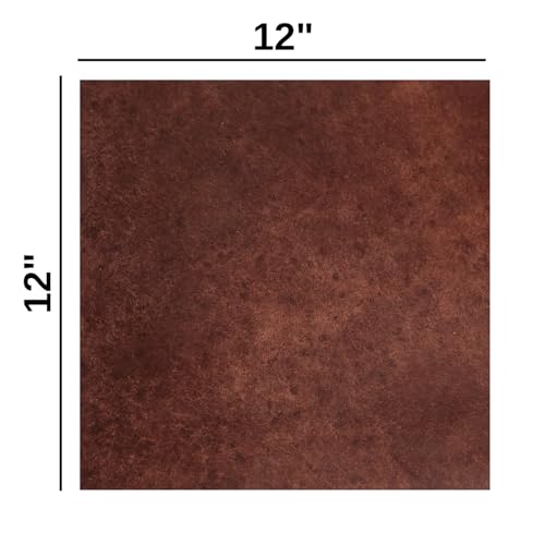 Eren's Leather Goods Pueblo Leather Sheets for Crafts, Full Grain Cowhide Tooling Leather Pieces (Brown, 12"x12") - color: Brown, size: 12"x12"
