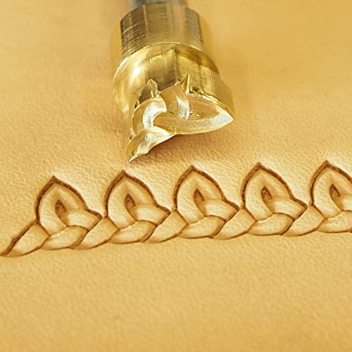 DandS ltd Leather Stamp Tool, Rope Knot, Professional Steel Craft Tool for Leatherworking, Embossing, Carving & Stamping Leather Projects, Belts Wallets & DIY Projects Compatible with Mallet #557 - color: Rope Knot 0.39" x 0.43"