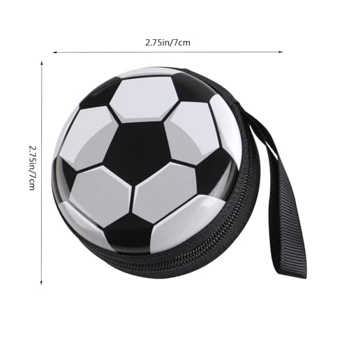 12 Pack Small Soccer Coin Purse with Zipper, Soccer Storage Box Tinplate Coin Purse Set Wallet Bag for Sports Themed, Birthday Party Decoration, Baby Shower, Classroom Prize Candy Organizer