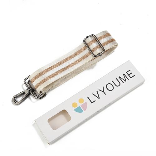 LVYOUME Purse Strap Silver Hardware Wide Bag Straps Replacement Crossbody Adjustable Shoulder Strap for Purses - color: Black Hardware-bright Green Silver -323