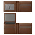 GNDR Wallet For Men RFID Blocking Brown Wallets Bifold Faux Leather Card Holder Front Pocket Mens Accessories With Gift Box - color: Brown-02