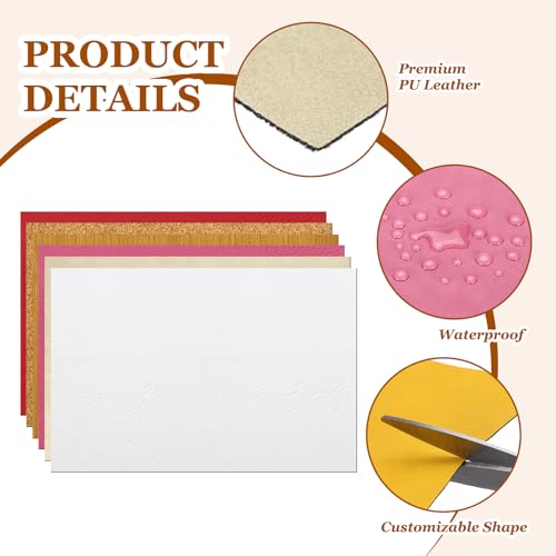 HARFINGTON Laserable Leather Sheets 18" x 12" x 0.04" Non-Adhesive Engraving Leatherette Sheets Laserable Leather Hat Patch for DIY Caps Jackets Backpacks Clothing, Beige/Black - color: Beige/Black