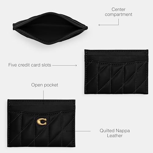 Coach Essential Card Case - color: Black Quilted
