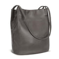 Iswee Soft Leather Tote Bucket Bag Hobo Shoulder Purse and Handbags Women | Large Size Roomy Pocketbooks Ladies Bag Everyday Bag Casual Work Travel Designer Hand Bag - color: Grey-lichee