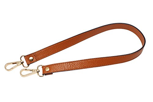 VanEnjoy Full Grain Leather Replacement Strap Shoulder Bag Purse, 0.98 inch Width Gold Hardware(Khaki, Length:24") - color: Khaki, size: 26 inches