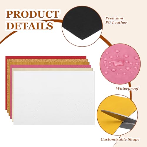 HARFINGTON Laserable Leather Sheets 18" x 12" x 0.04" Non-Adhesive Engraving Leatherette Sheets Laserable Leather Hat Patch for DIY Caps Jackets Backpacks Clothing, Black/Silver - color: Black/Silver
